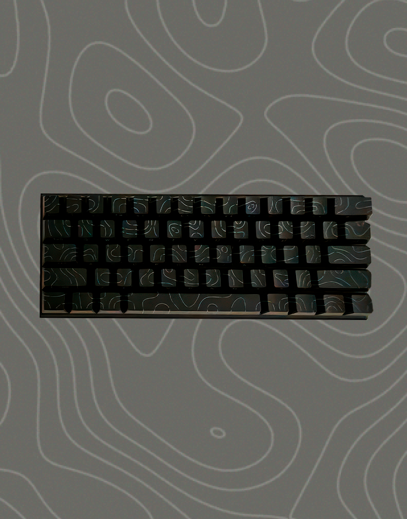 Set de 97 Keycaps Topográficos de líneas traslúcidos - Image 2