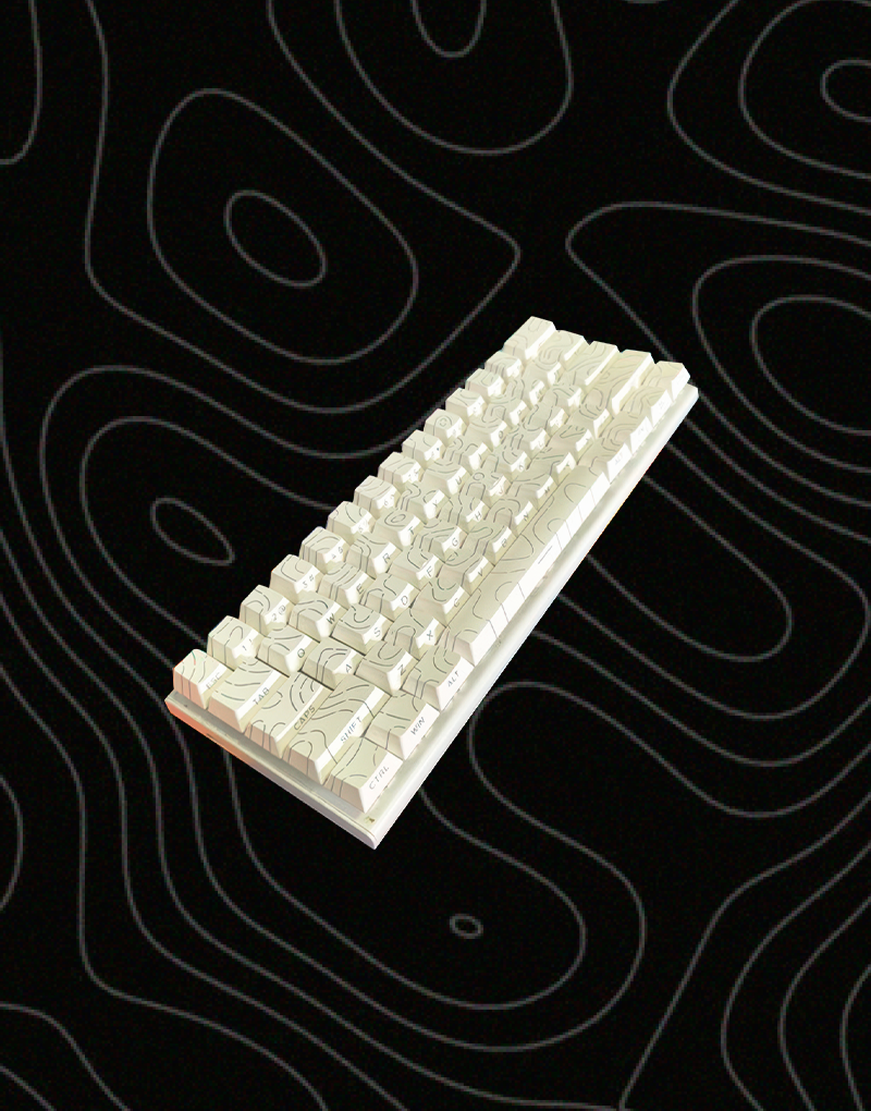 Set de 97 Keycaps Topográficos de líneas traslúcidos - Image 3