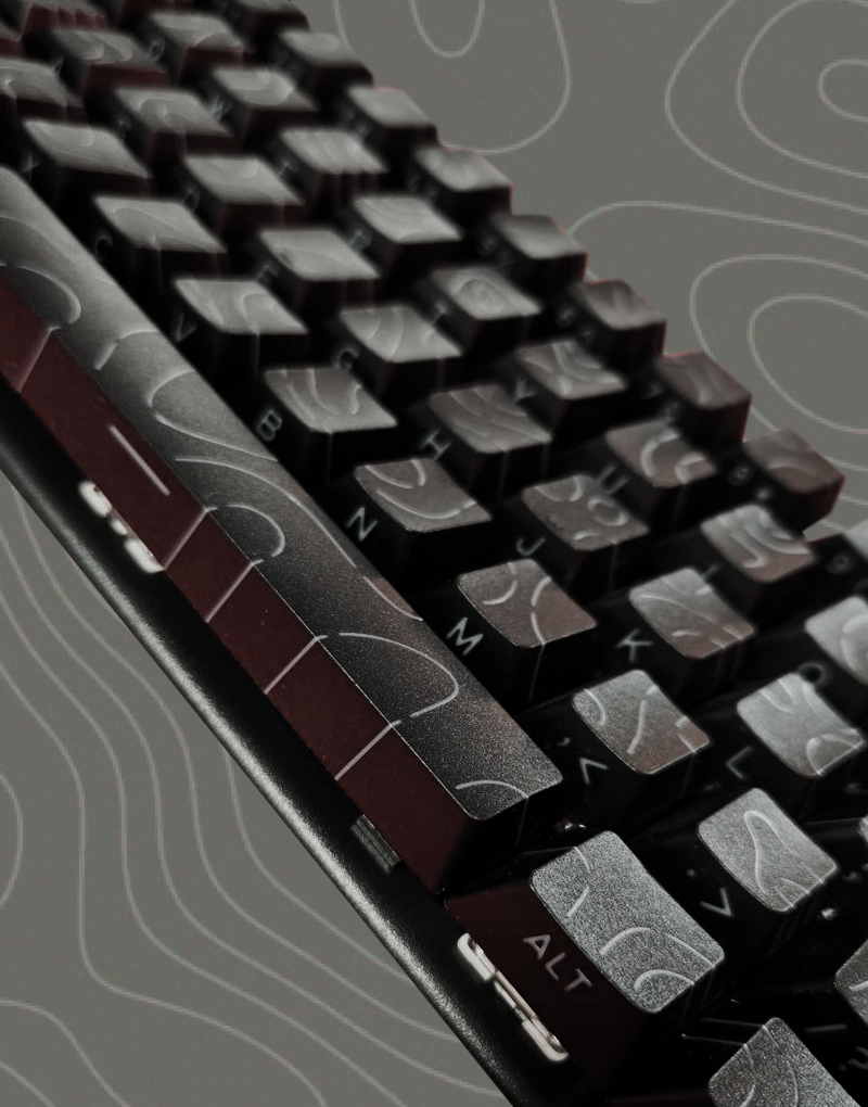 Set de 97 Keycaps Topográficos de líneas traslúcidos - Image 4